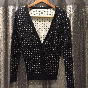 Merona cardigan crossaire pattern size large